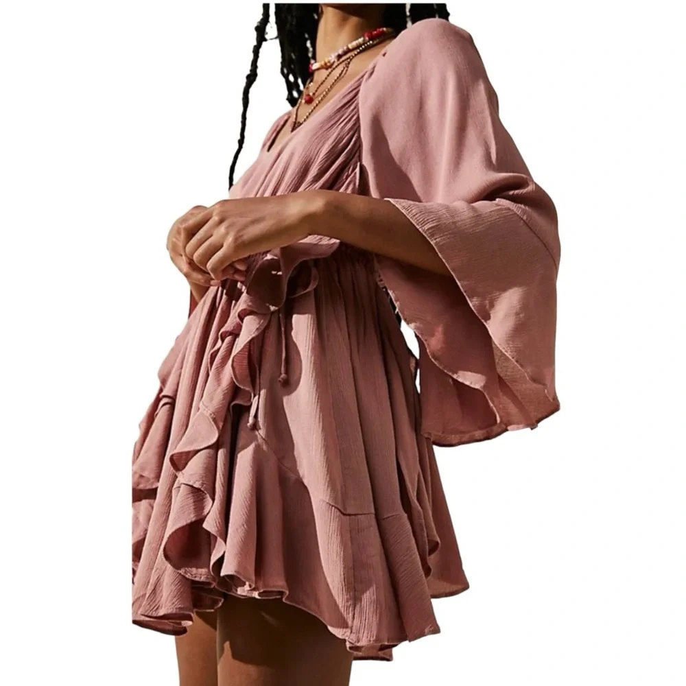 Free People The Right Decision Pink Mini Dress Size Extra Small